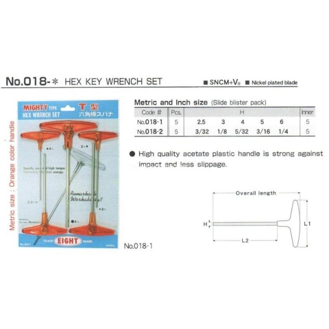 Lục giác Eight chữ T dòng 018