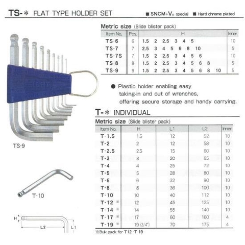Bộ lục giác chìm EIGHT TS-9