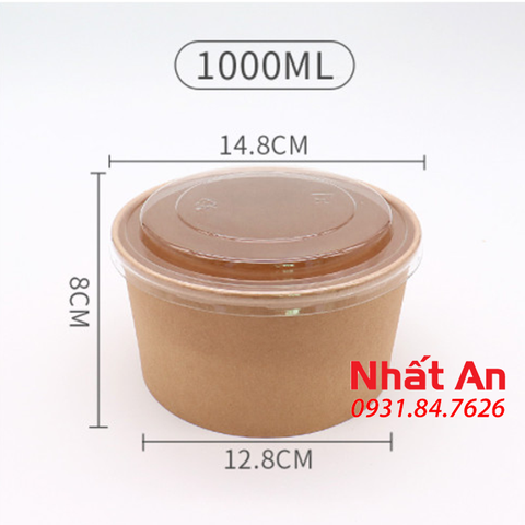 Tô giấy nướng bánh bông lan/ Đựng bánh/ Đựng thực phẩm 1000ml