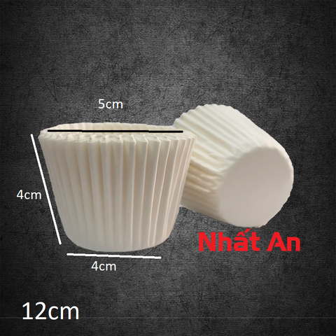 Chén giấy trắng muffin 12cm (300 cái/cây)