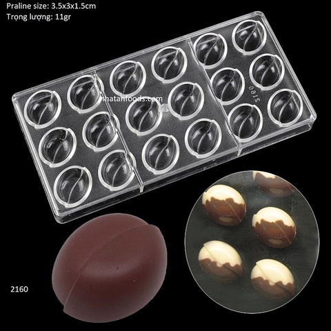 2160 - Khuôn socola bonbon hình hạt