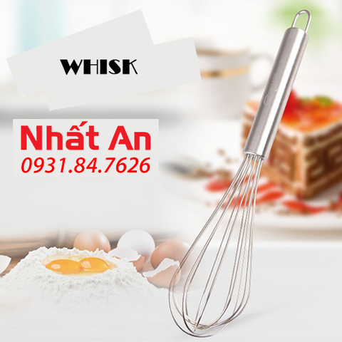 Dụng cụ đánh trứng inox cầm tay/ Whisk/ Phới đánh trứng 10"