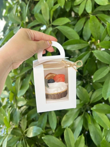 Hộp cupcake 1 bánh - màu trắng