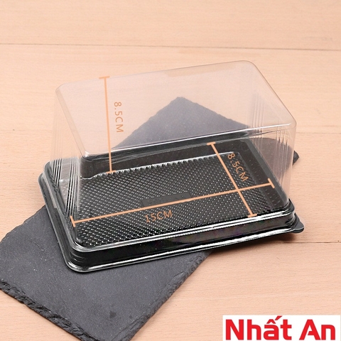 Hộp nhựa đế đen hình chữ nhật XY1585