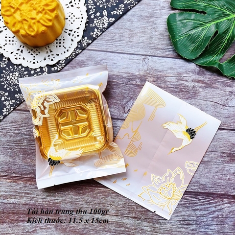 Túi hàn Trung Thu hạc trắng 100g - 100 túi