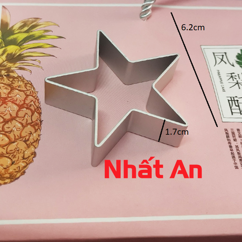 Khuôn nhấn bánh dứa cutter hình ngôi sao (10 cái)