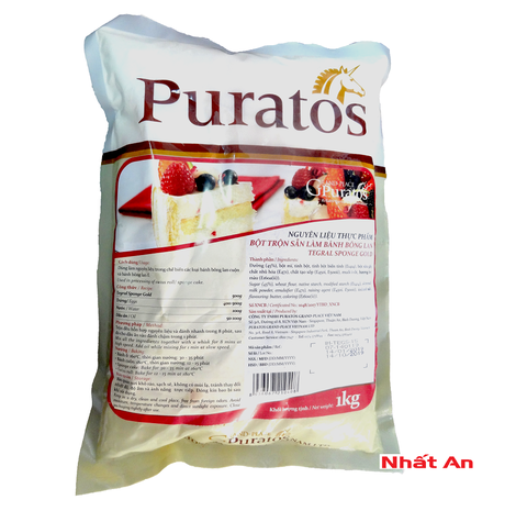 Bột bánh bông lan trộn sẵn Puratos / Sponge mix Puratos 1kg