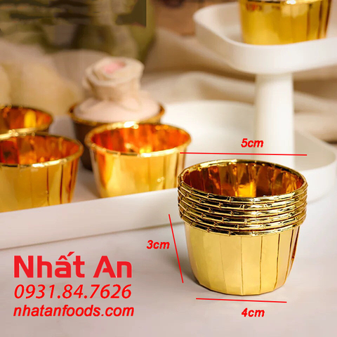 Chén giấy / cup giấy xếp li size nhỏ - 50 cái (Màu ngẫu nhiên)