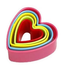 Khuôn nhấn cutter nhựa 5 hình trái tim
