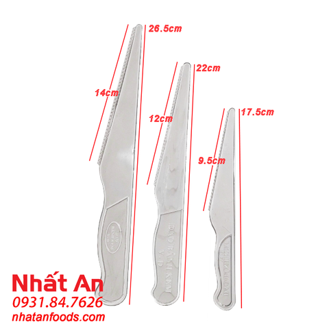 Dao nhựa trong cắt bánh kem/ Dao nhựa trong (Có 3 size)