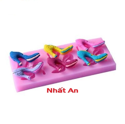 Khuôn silicone 4D 6 chiếc giày