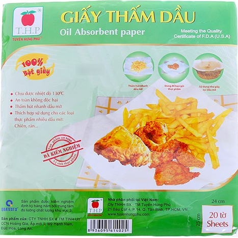 Giấy thấm dầu (20 tờ)