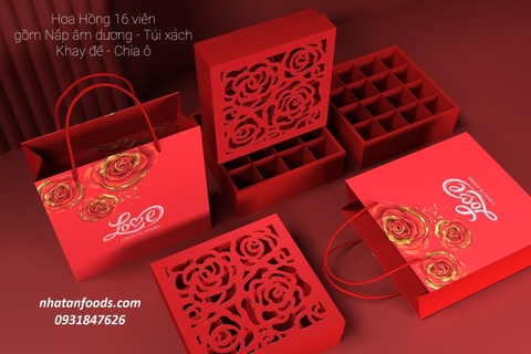 Hộp Valentine Hoa Hồng 16 viên