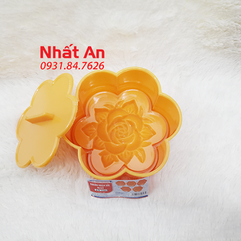 Khuôn nhấn xôi hình hoa mai 15cm Vĩnh Trường (Hồng/ Phước/ Lộc/ Thọ/ Hỷ)