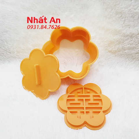 Khuôn nhấn xôi hình hoa mai 15cm Vĩnh Trường (Hồng/ Phước/ Lộc/ Thọ/ Hỷ)