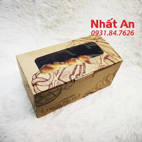 Hộp giấy kraft chữ nhật đựng bánh