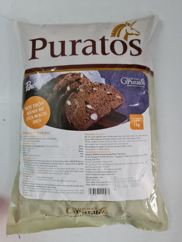 Bột trộn sẵn lúa mì đen 1kg / Puravita Dark Rye Puratos 1kg