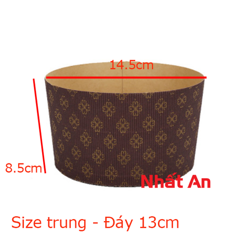 Khuôn Giấy Panettone / Cup giấy Panettone Màu Nâu (Có 3 size)