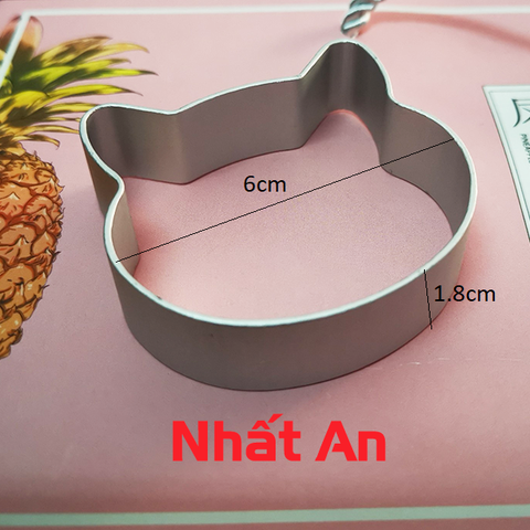 Khuôn nhấn bánh dứa cutter hình con mèo ( 10 cái )