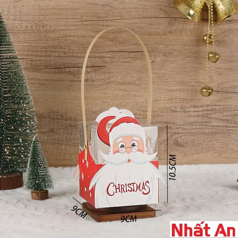 Hộp đựng bánh kẹo Noel kute - Ông già Noel