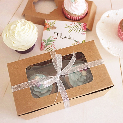 Hộp cupcake giấy 6 bánh