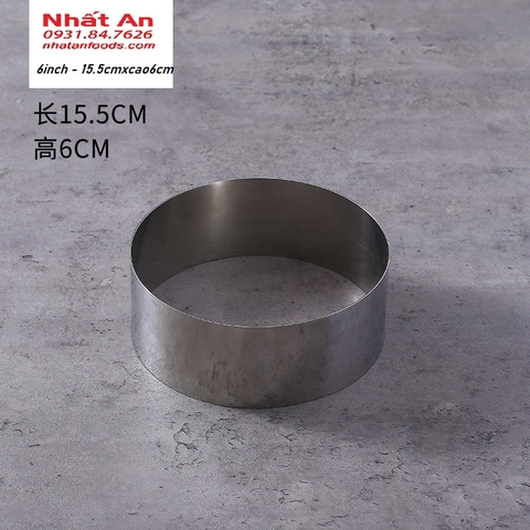 Khuôn ring tròn làm bánh mousse TQ  cao 6cm (có 4 size)