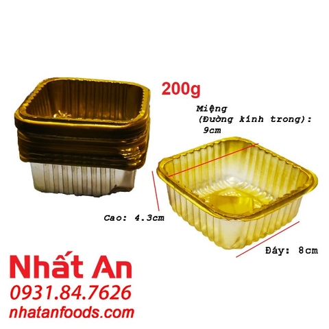 Khay bánh trung thu vàng 200gr (10 - 50 - 100 cái)