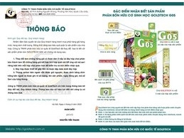 Thông báo thay đổi mẫu bao bì sản phẩm GOLDTECH G05 ( CHAI 100 ML )