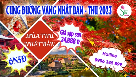 CUNG ĐƯỜNG VÀNG NHẬT BẢN MÙA THU 2023 OSAKA – KOBE – KYOTO – FUJI – TOKYO 6N5Đ - SALE SẬP SÀN