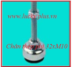 Chân căn chỉnh bằng thép đế cao su Ø32xM10