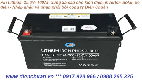Video  giới thiệu Pin lithium 24V 100Ah ( 25.6V 100Ah) HAMES L.PR 24V100 25.6V 100Ah