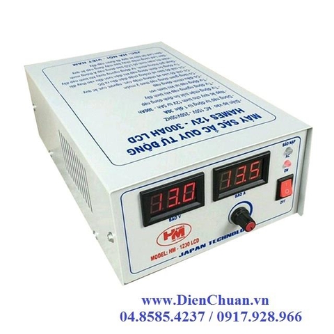 Máy sạc ắc quy tự động Hames 12V-300Ah HM-1230 LCD