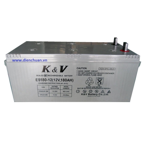 Ắc quy K&V 12V-180Ah ES 180H-12