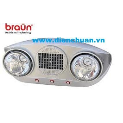 Đèn sưởi Braun 2 bóng có sưởi trắng