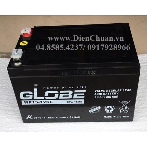 Bình ắc quy Globe 12V-15Ah WP15-12SE