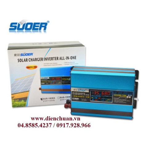 Bộ Kích điện sạc pin năng lượng mặt trời 1000VA-12V Suoer SUS-1000A