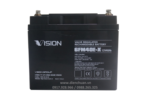 Ắc quy Vision 12V-40Ah 6FM40E-X