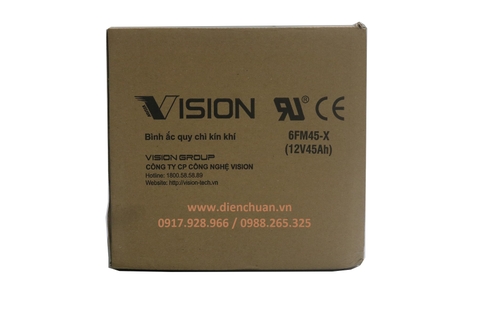 Ắc quy Vision 6FM45-X ( 12V 45Ah )