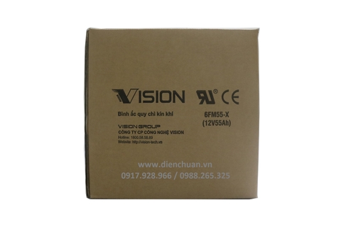 Ắc quy Vision 12V-55Ah 6FM55-X