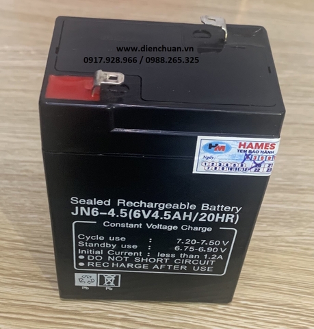 Ắc quy 6V 4.5Ah JN6-4.5 (Battery 6V 4,5Ah )