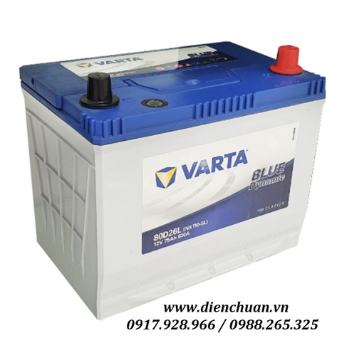 Ắc quy Varta 12V 70Ah 80D26R/L
