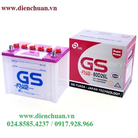 Ắc quy GS 12V 70Ah 80D26L