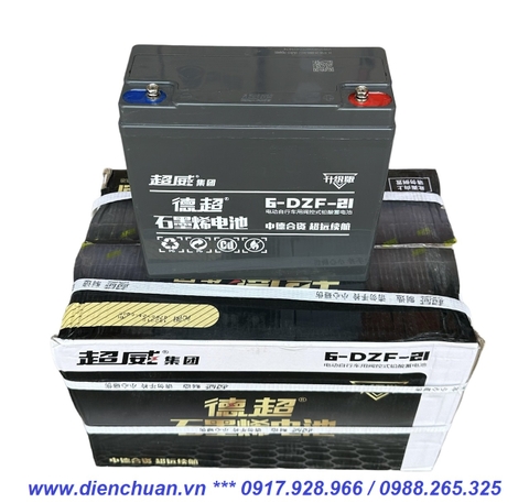 Ắc quy xe máy điện hàng nội địa chất lượng số 1 Trung Quốc- CHILWEE 6-DZF-21 ( 12V-21AH)