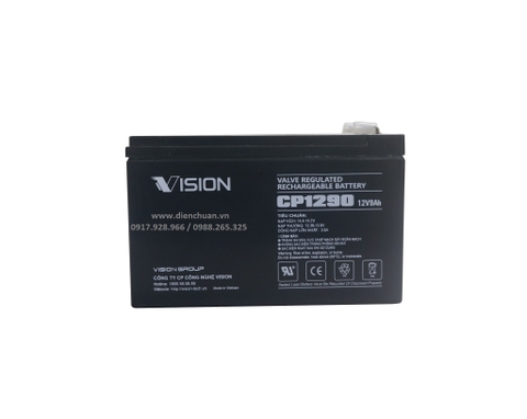 Bình ắc quy Vision 12V-9Ah CP1290