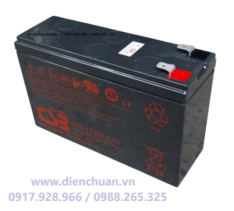 Ắc quy CSB 12V 6Ah ( UPS 12360 6 F2/ 12V 360W)