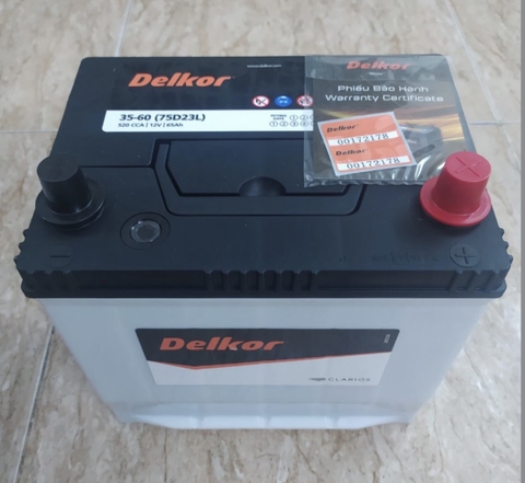 Ắc quy Delkor 12V 65ah 75D23R/L