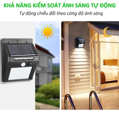 Đèn led cảm biến năng lượng mặt trời