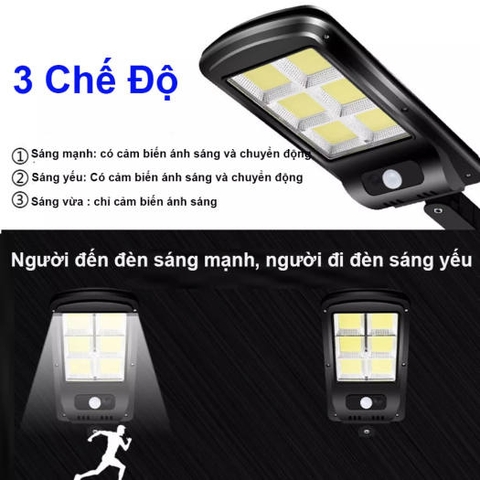 Đèn led năng lượng mặt trời ban công/ sân vườn 150w cảm biến chuyển động có điều khiển từ xa