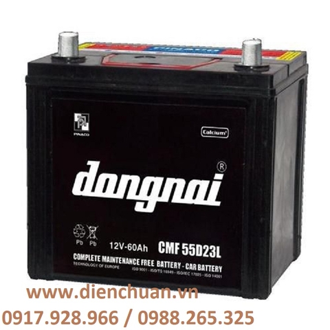 Ắc quy khô Đồng Nai 12V 60Ah CMF55D23L/R