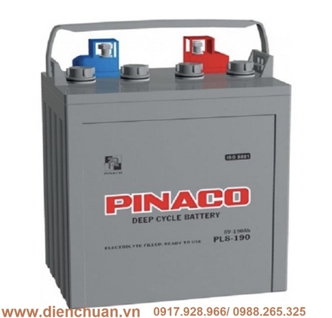 Ắc quy dùng cho xe điện xe golf Pinaco 8V-190Ah PL8-190